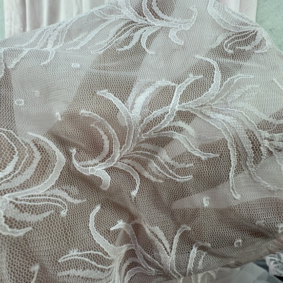 Vintage Tosca Long 2 Pc Nightgown Peignoir Robe Set Small Nylon Pink Lace - Picture 11 of 13